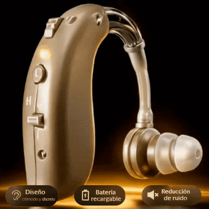 🎧 Audífono Amplificador Recargable – ¡Dile adiós a la sordera y al “¿qué dijiste?”!